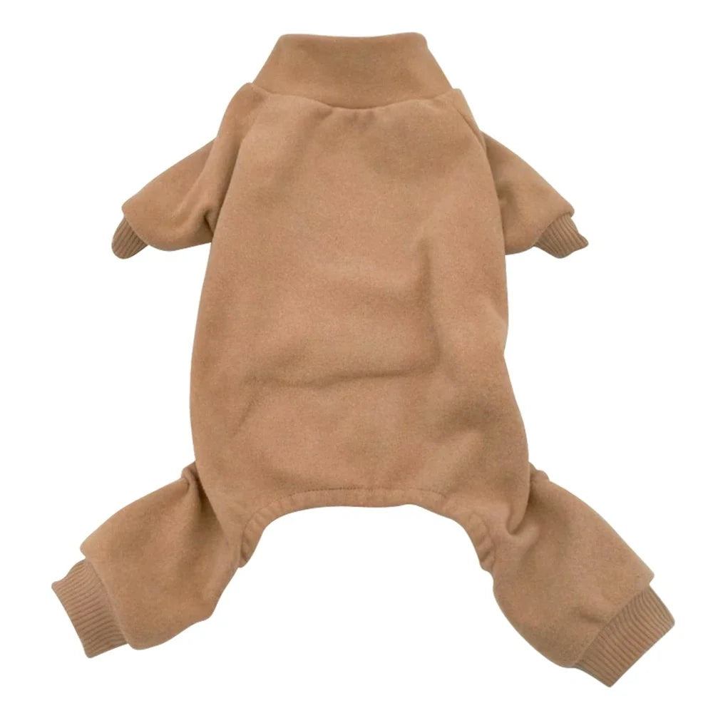 NONECN Winter Fleece Dog Pajamas Cozy Warm For Dogs