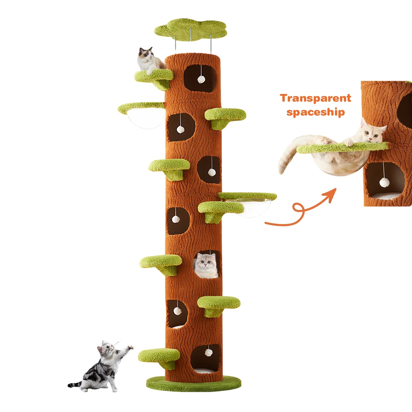 Forest Cat Tree Tower With Scratching Post For Indoor Cats