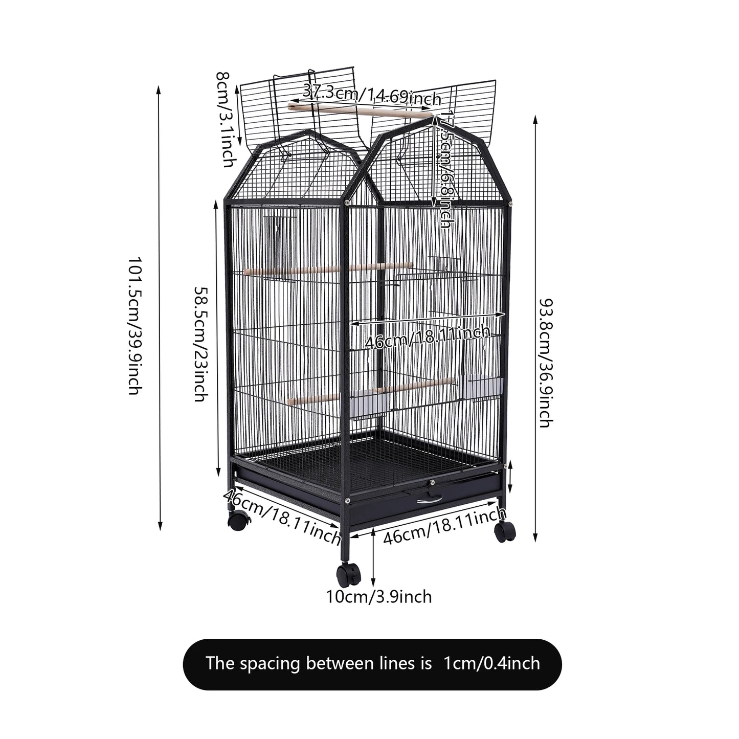 Iron Large Outdoor Bird Cage For Parrot Macaw Cockatoo Flight Cage