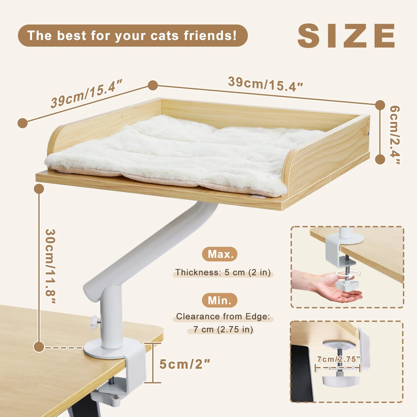 PAWZ Road Cat Desk Bed Rotatable Indoor Cat Hammock Stand