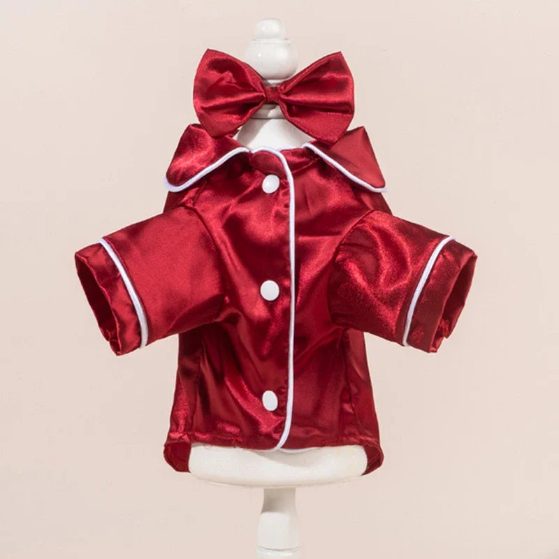 Pet Pajamas Dog Costume Teddy Retriever Clothes Cat Apparel
