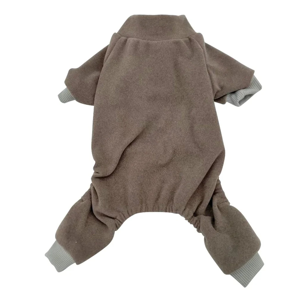 NONECN Winter Fleece Dog Pajamas Cozy Warm For Dogs