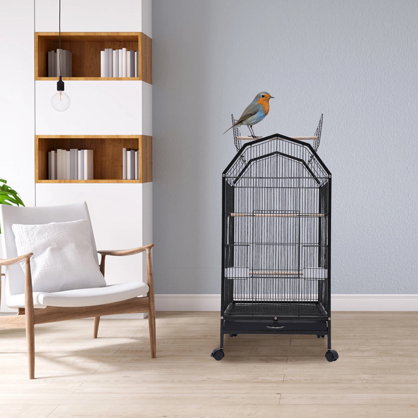 Iron Large Outdoor Bird Cage For Parrot Macaw Cockatoo Flight Cage