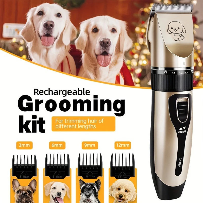 SHUYU Pet Hair Trimmer Kit Electric Precision Clippers For Dogs And Cats