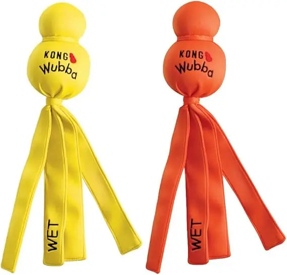 Wubba Wet Floating Fetch Dog Toy Water 2 Pack Outdoor