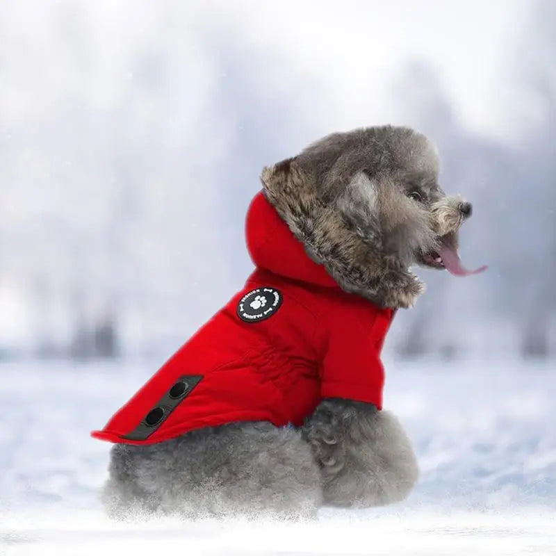 Pet Down Jacket Hoodie Coat For Dogs Warm Winter Outerwear